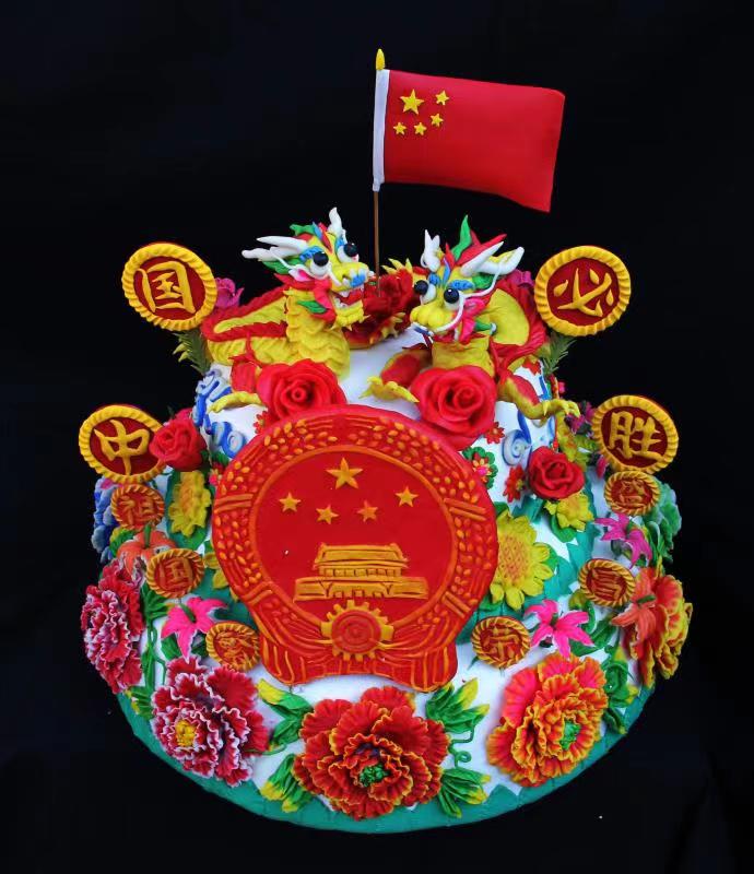 喜庆建党花馍