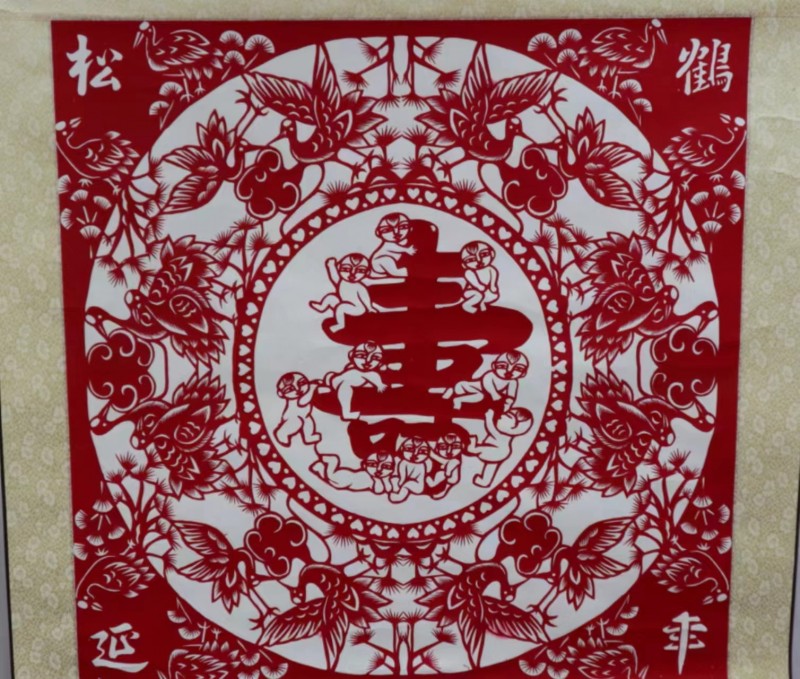 松鹤延年十子祝寿图